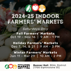 Indoor Farmers' Market Schedule